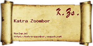 Katra Zsombor névjegykártya