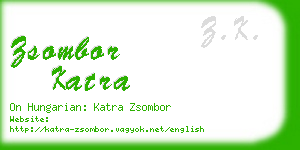 zsombor katra business card